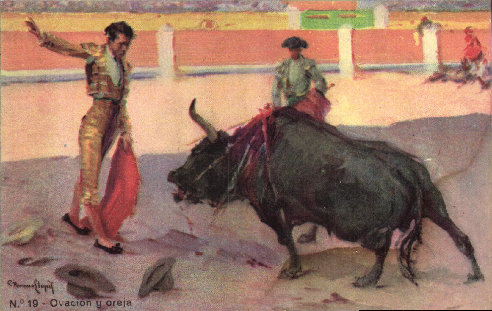 CPA Corrida Course de taureaux Ovacion y oreja 