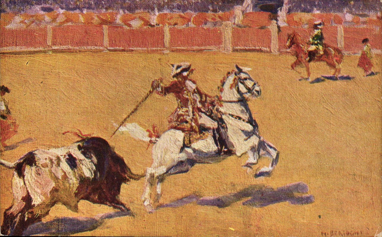 CPA Corrida Course de taureaux Bertuchi