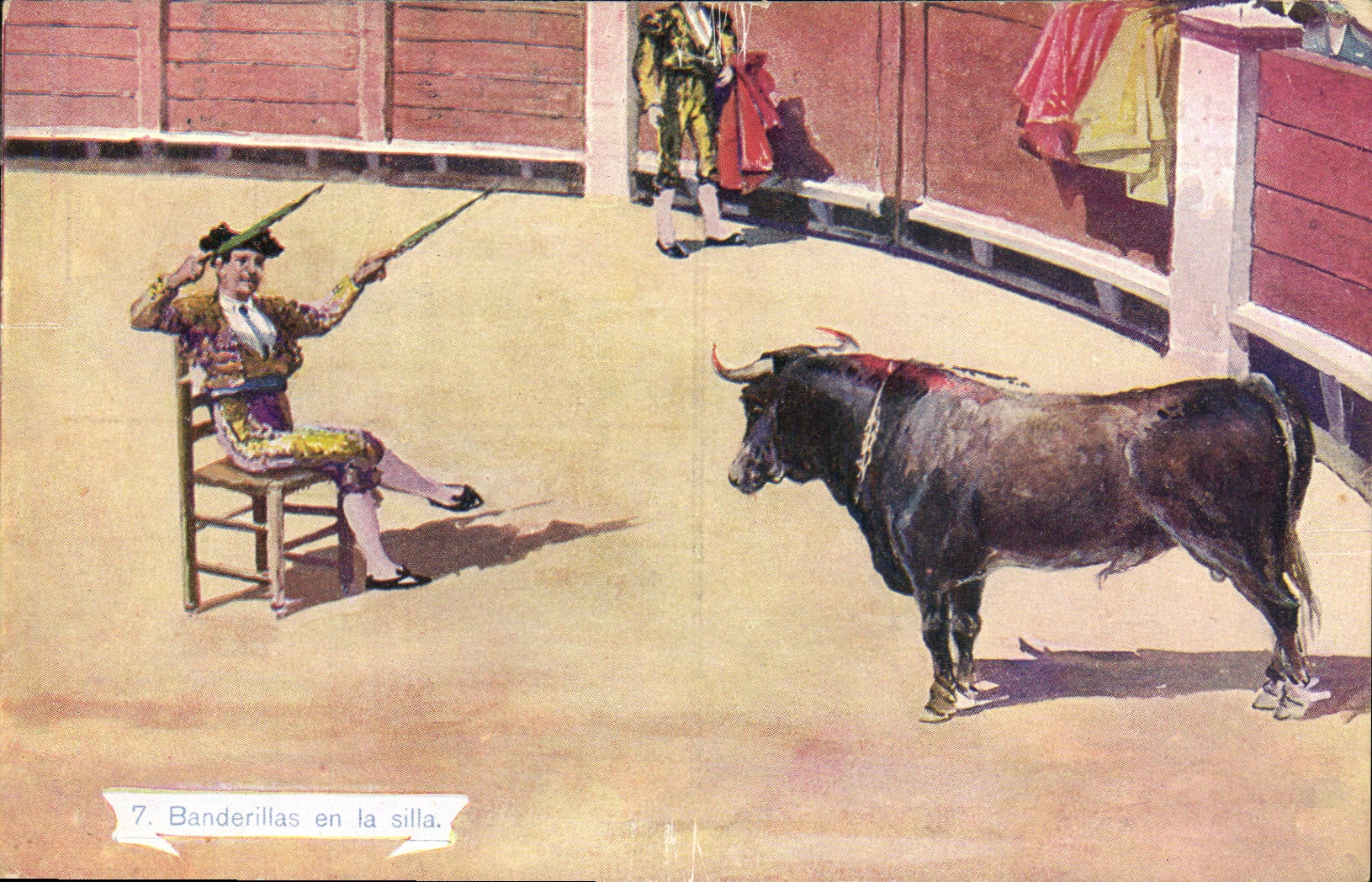 CPA Corrida Course de taureaux Banderillas en la silla