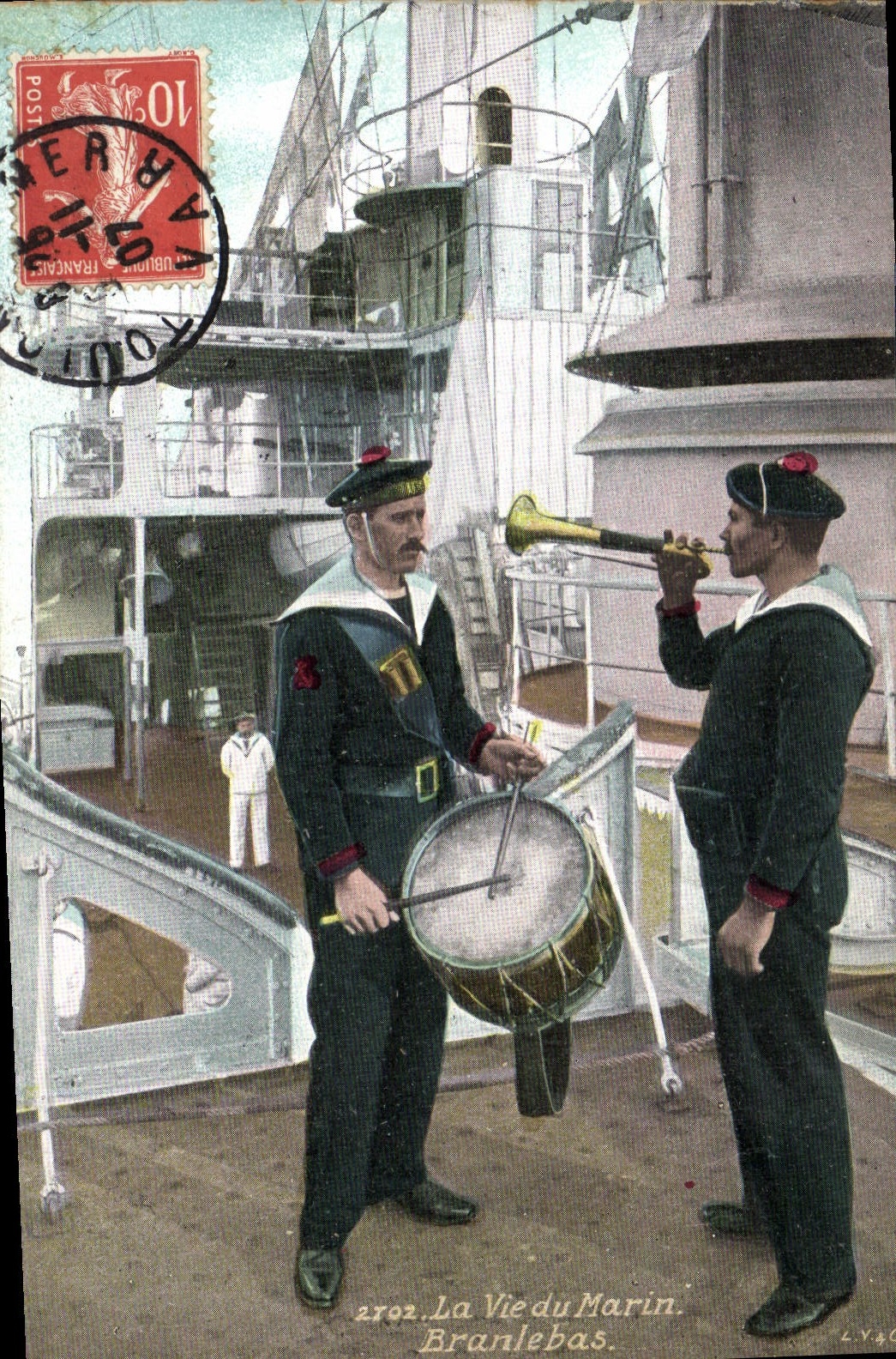 CPA Militaria La vie du marin Branlebas
