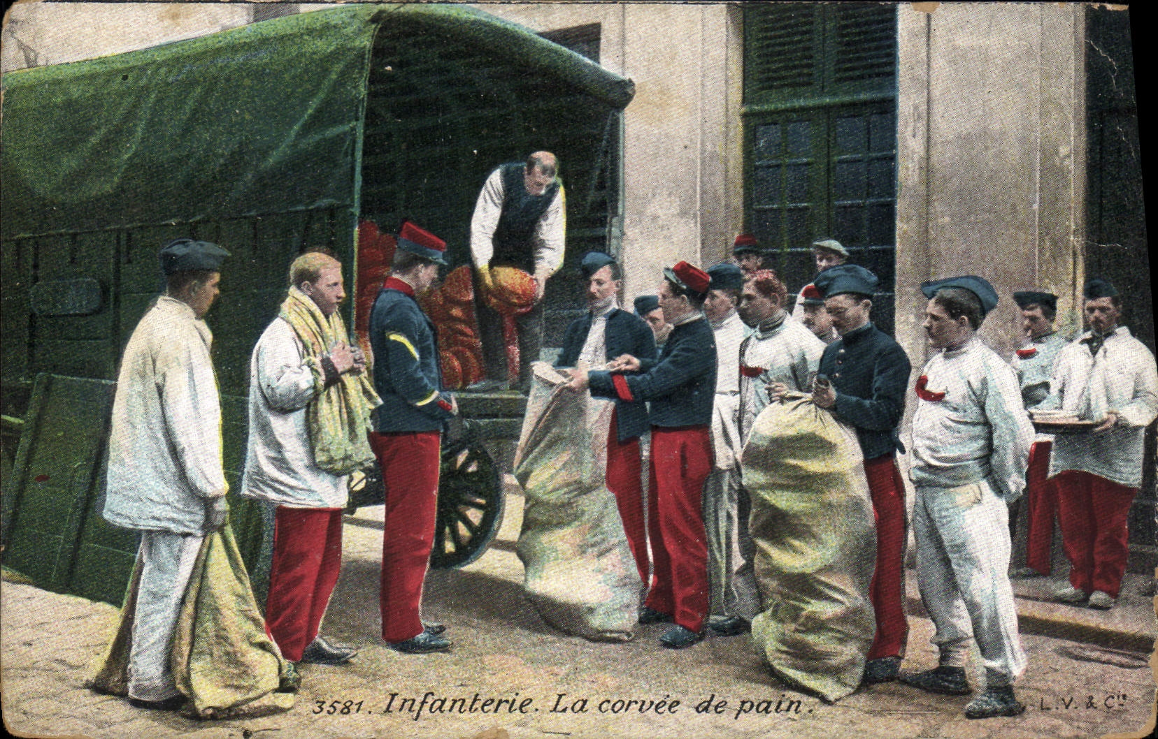 CPA Militaria Infanterie La corvee de pain 