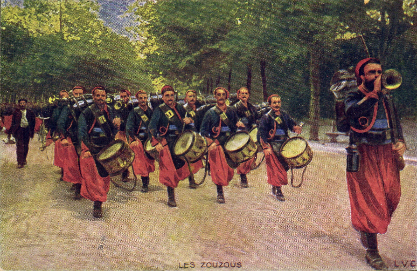 CPA Militaria Les zouzous