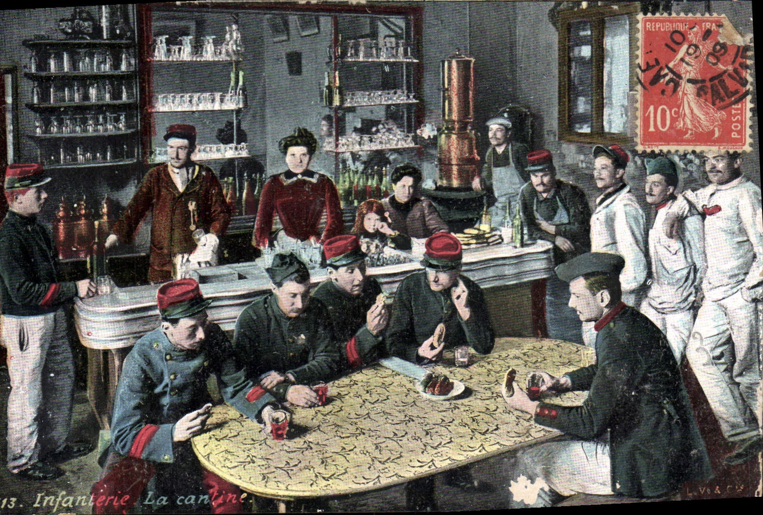 CPA Militaria Infanterie La cantine