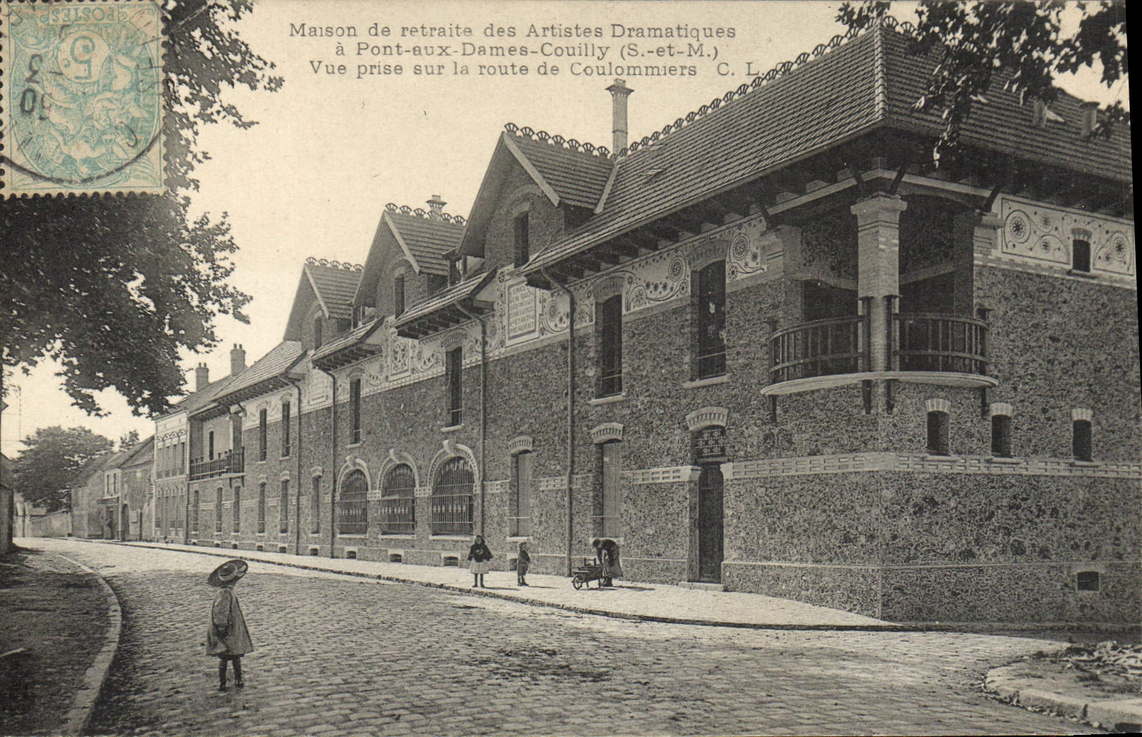 CPA Cinema Maison de retraite des Artistes dramatiques a Pont aux Dames Couilly Vue prise de la route de Coulommiers