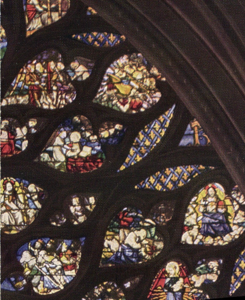 CPA Puzzle Cathedrale Vitraux 