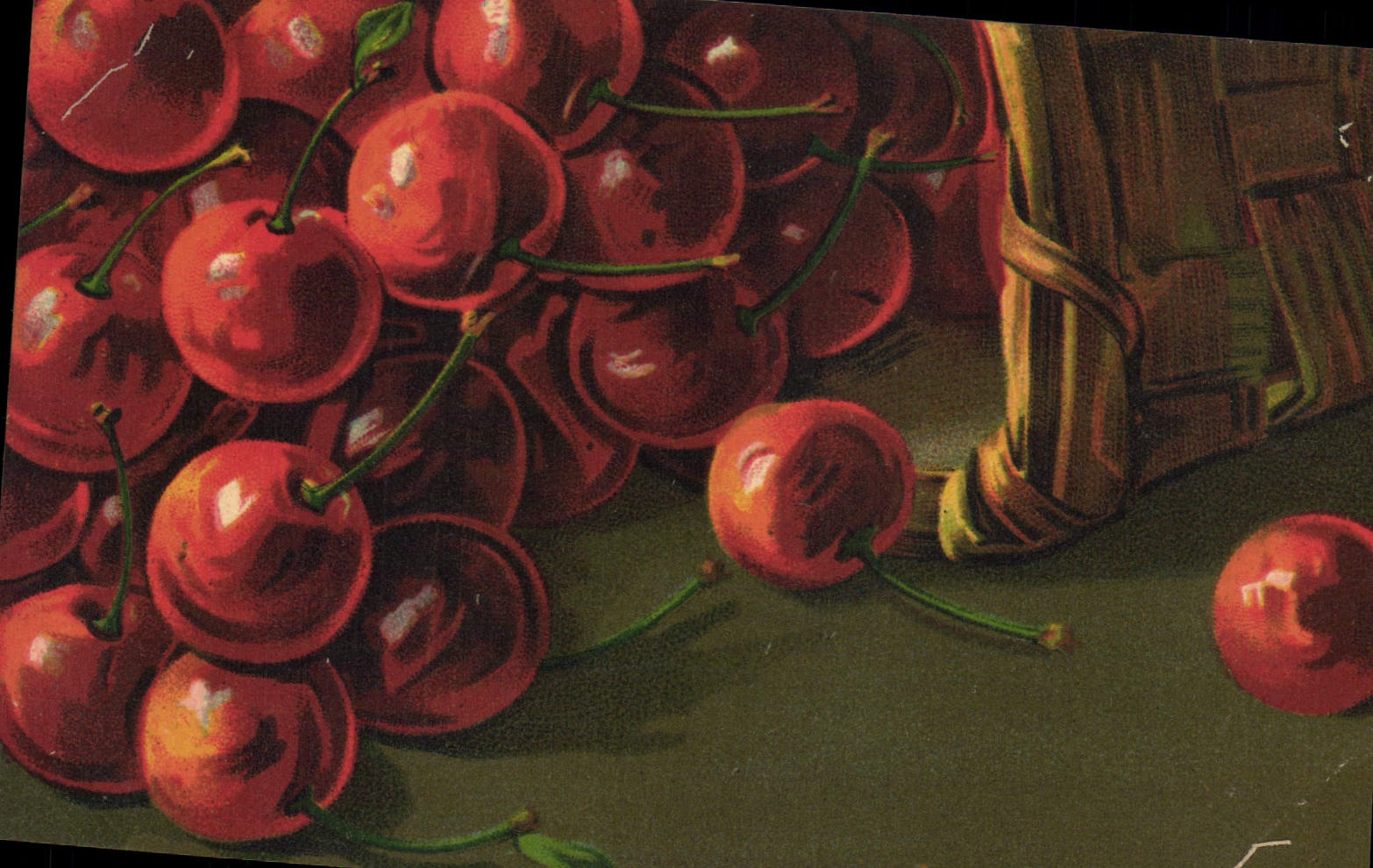 Vintage Postcard Cherries