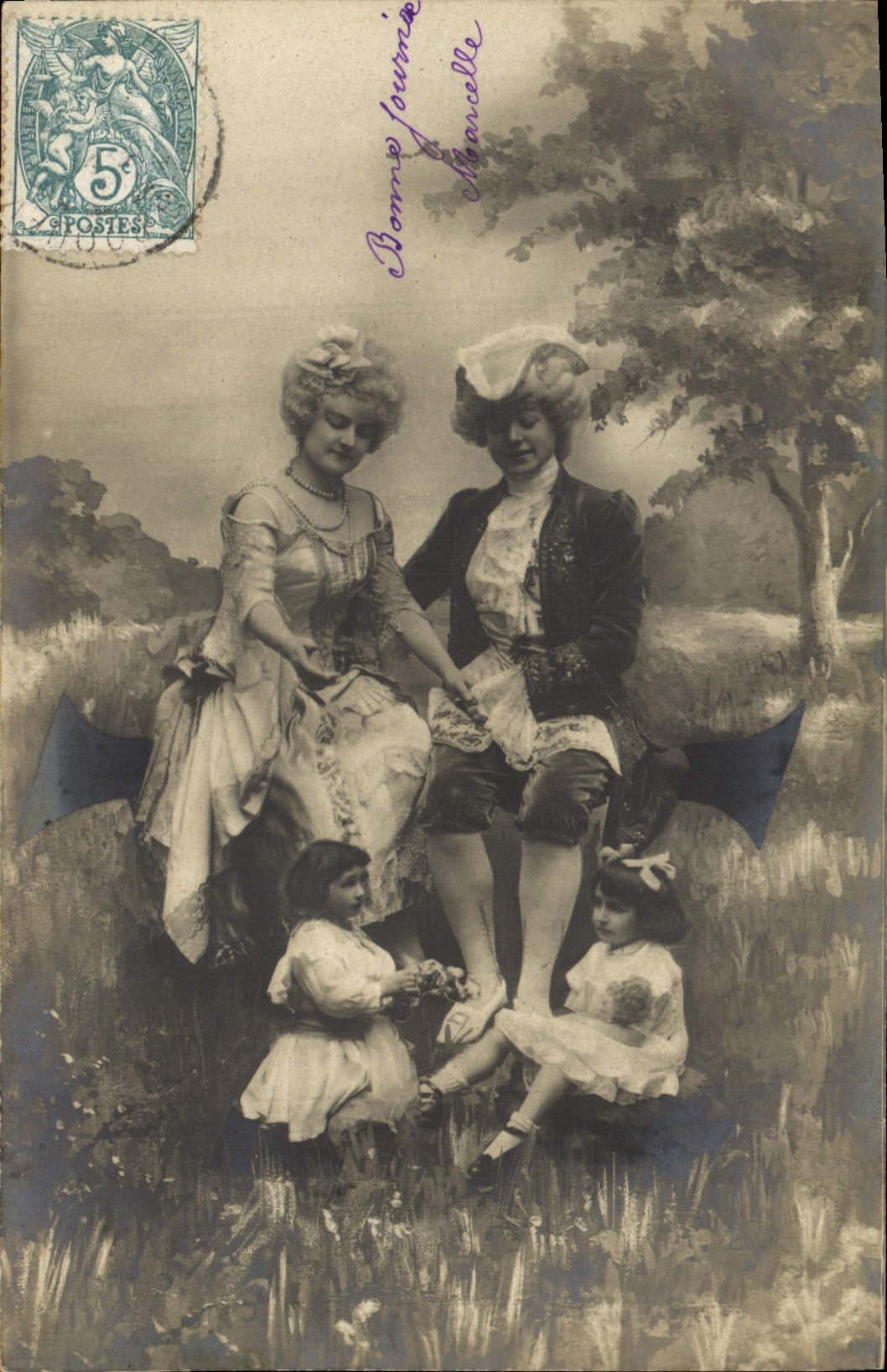 Vintage Postcard Fantasy Woman Between quotation marks