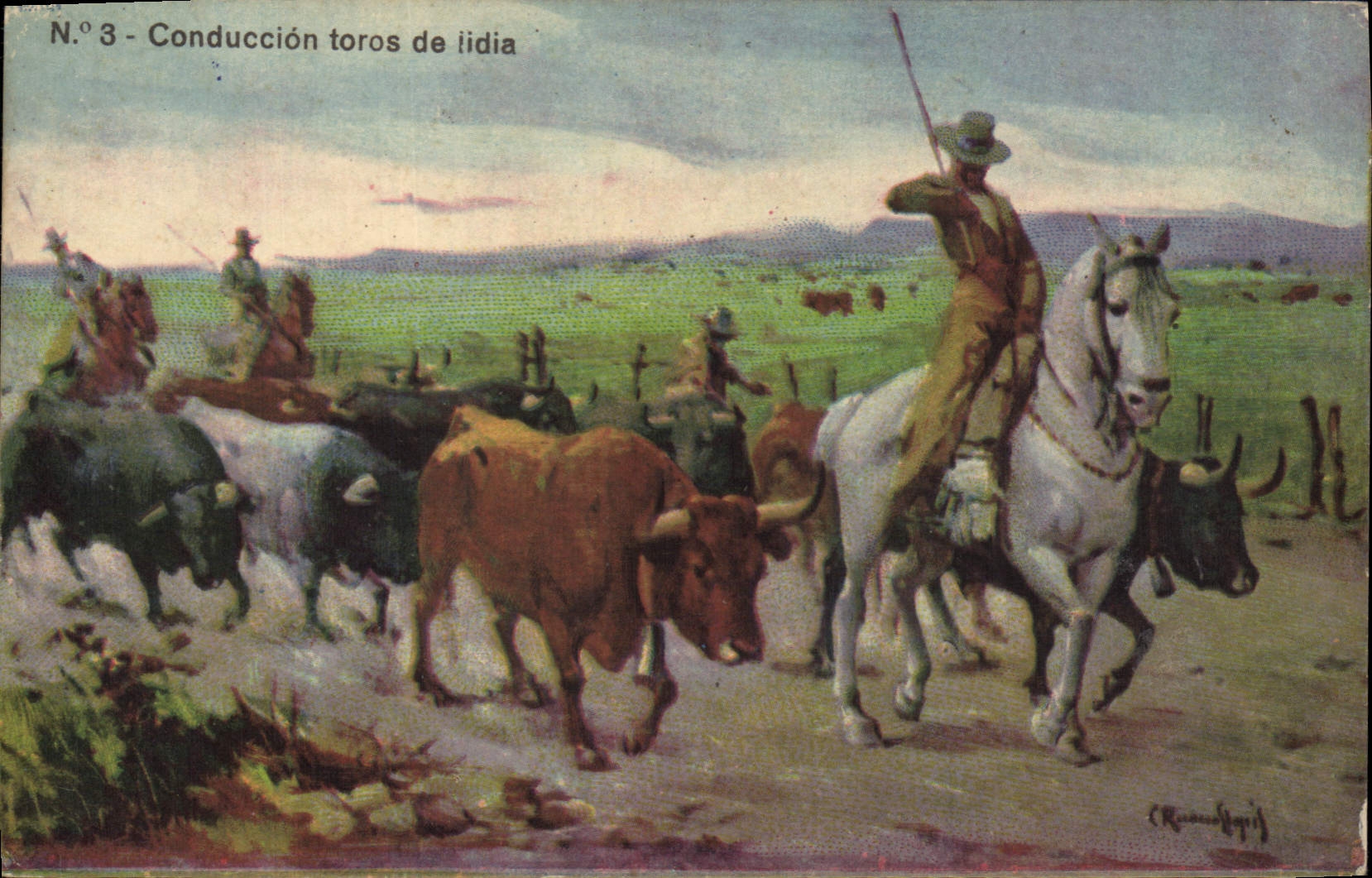 CPA Corrida Course de taureaux Conduccion toros de lidia