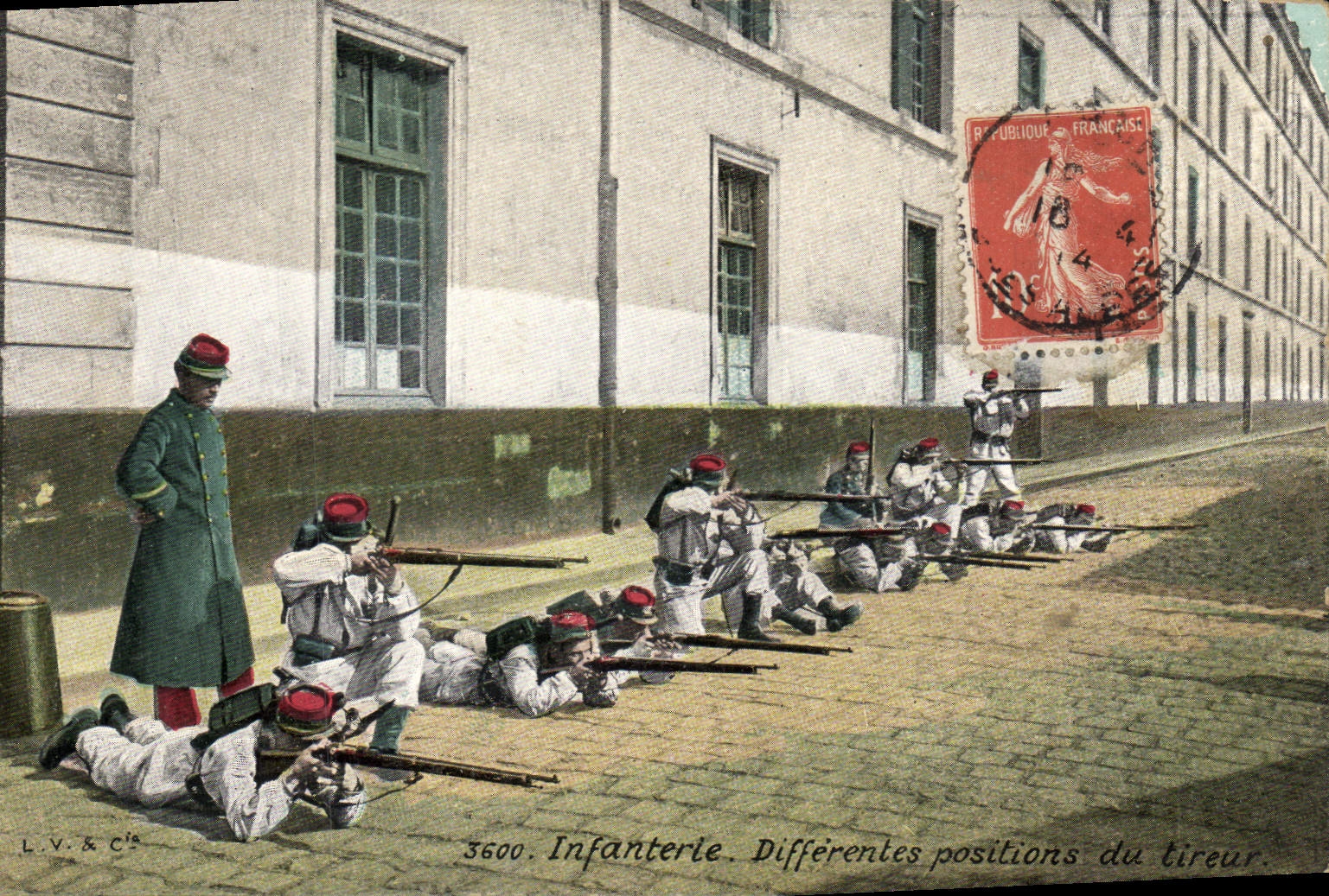 CPA Militaria Infanterie Differentes positions du tireur