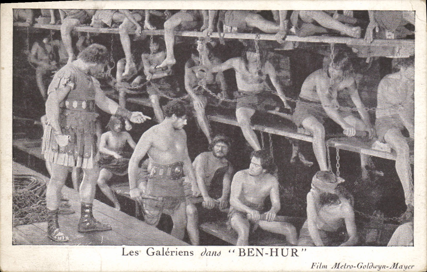 Vintage Postcard Cinema galley slaves in Ben Hur