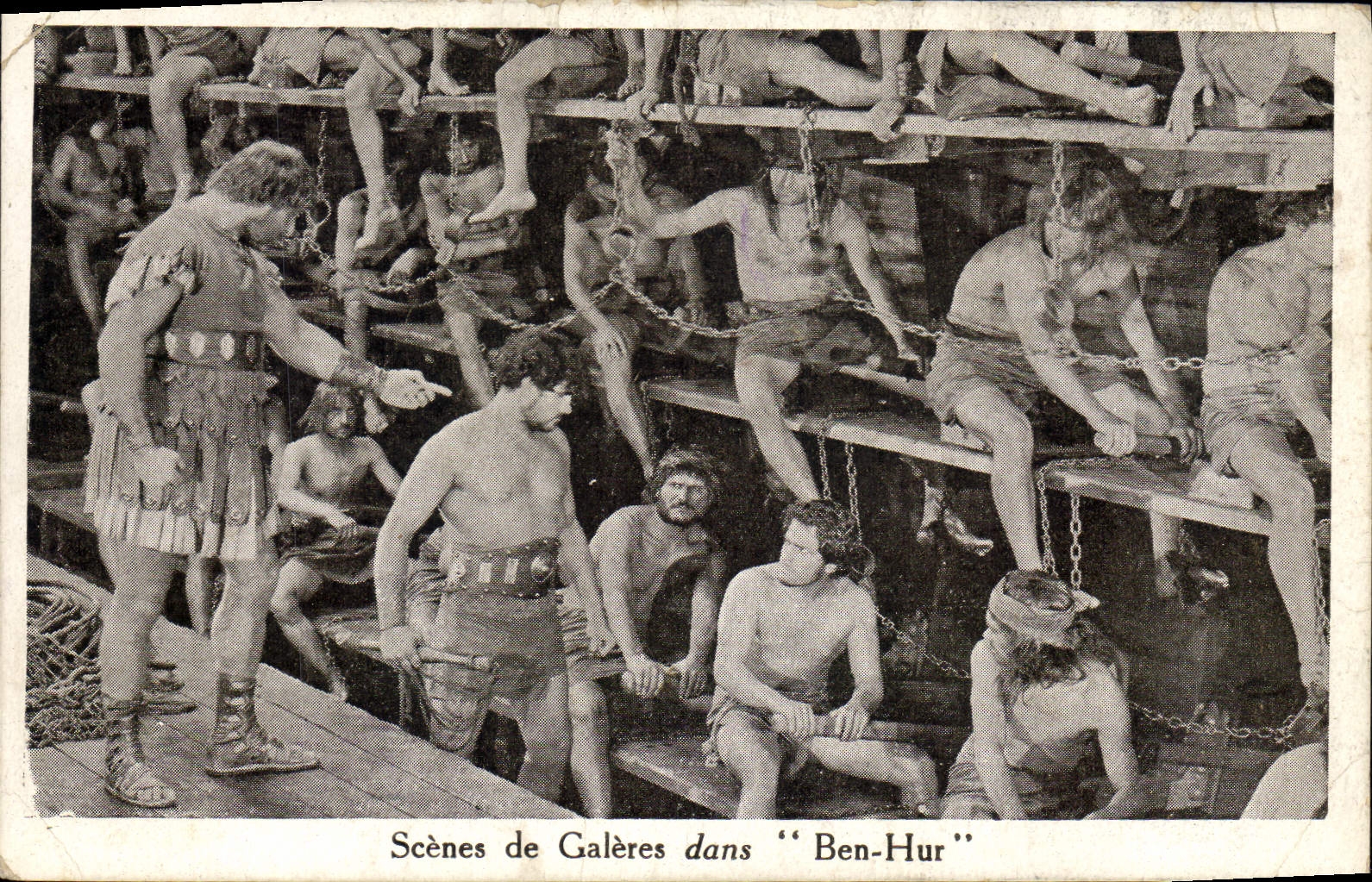 Vintage Postcard Cinema Scenes of galley in Ben Hur