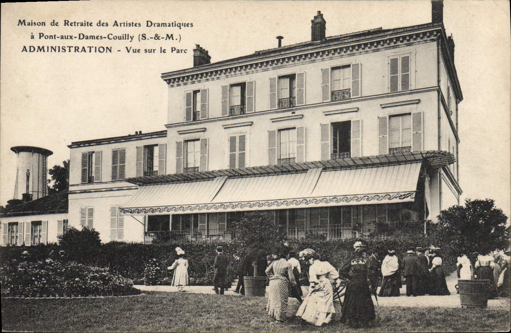 CPA Cinema Maison de retraite des artistes dramatiques a Pont aux Dames Couilly Administration Vue sur le parc