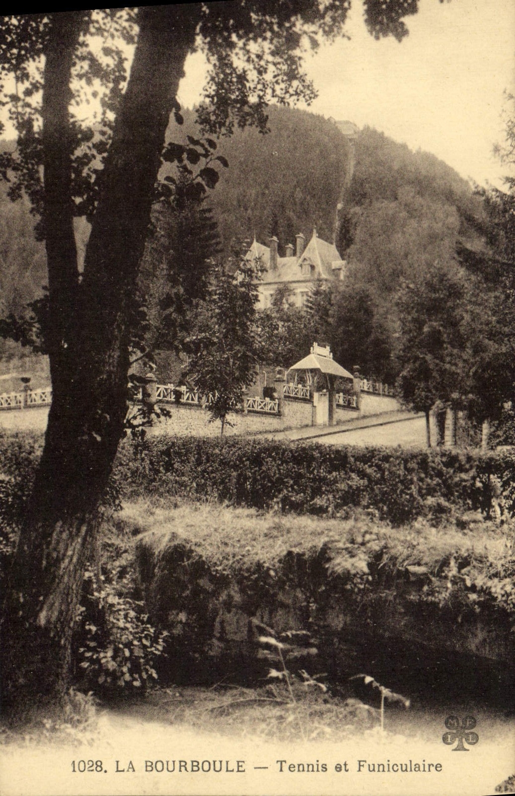 Postal Tenis y funicular el Bourboule