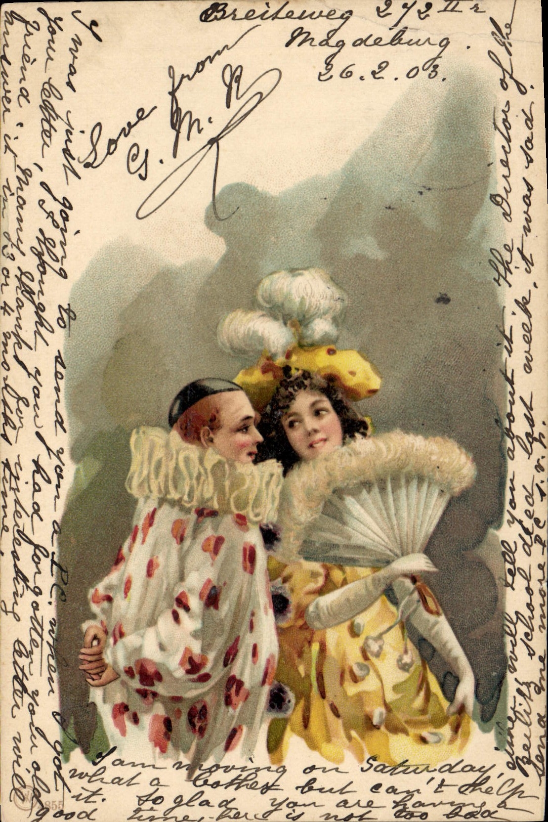 CPA Fantaisie Pierrot 