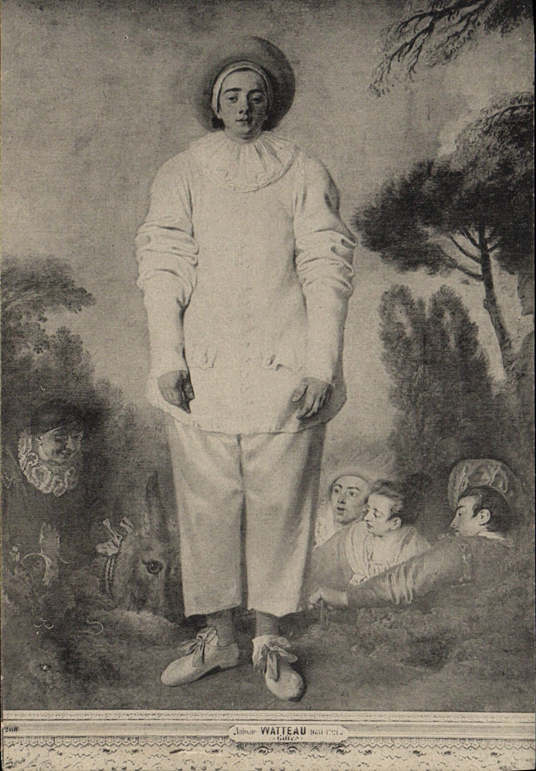 CPA Fantaisie Pierrot Jean Watteau 