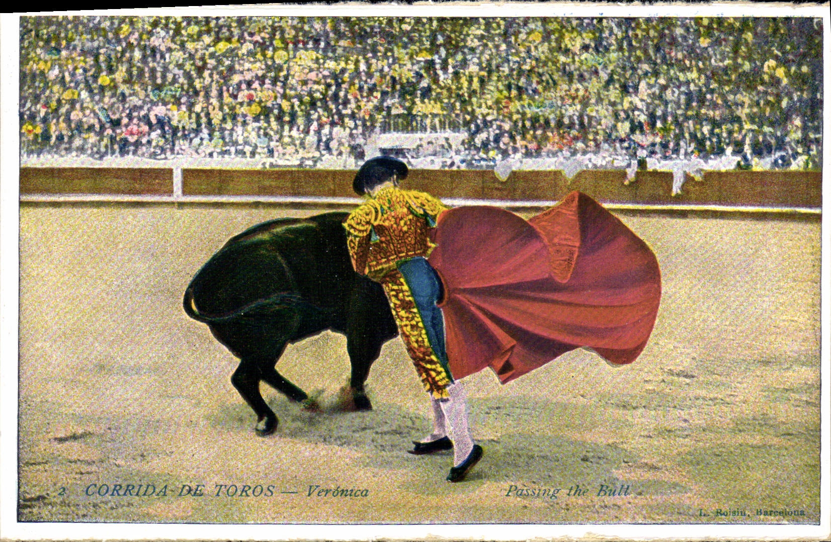 Vintage Postcard Bullfight Bullfight Bullfight of Toros Veronica