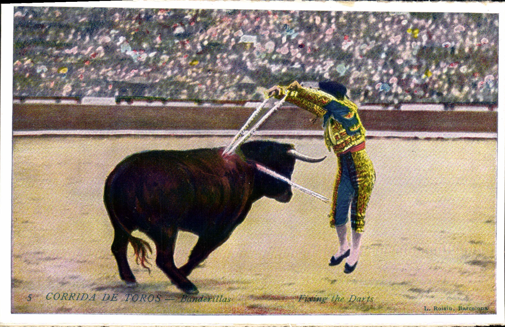 CPA Corrida Course de taureaux Corrida de Toros Banderillas