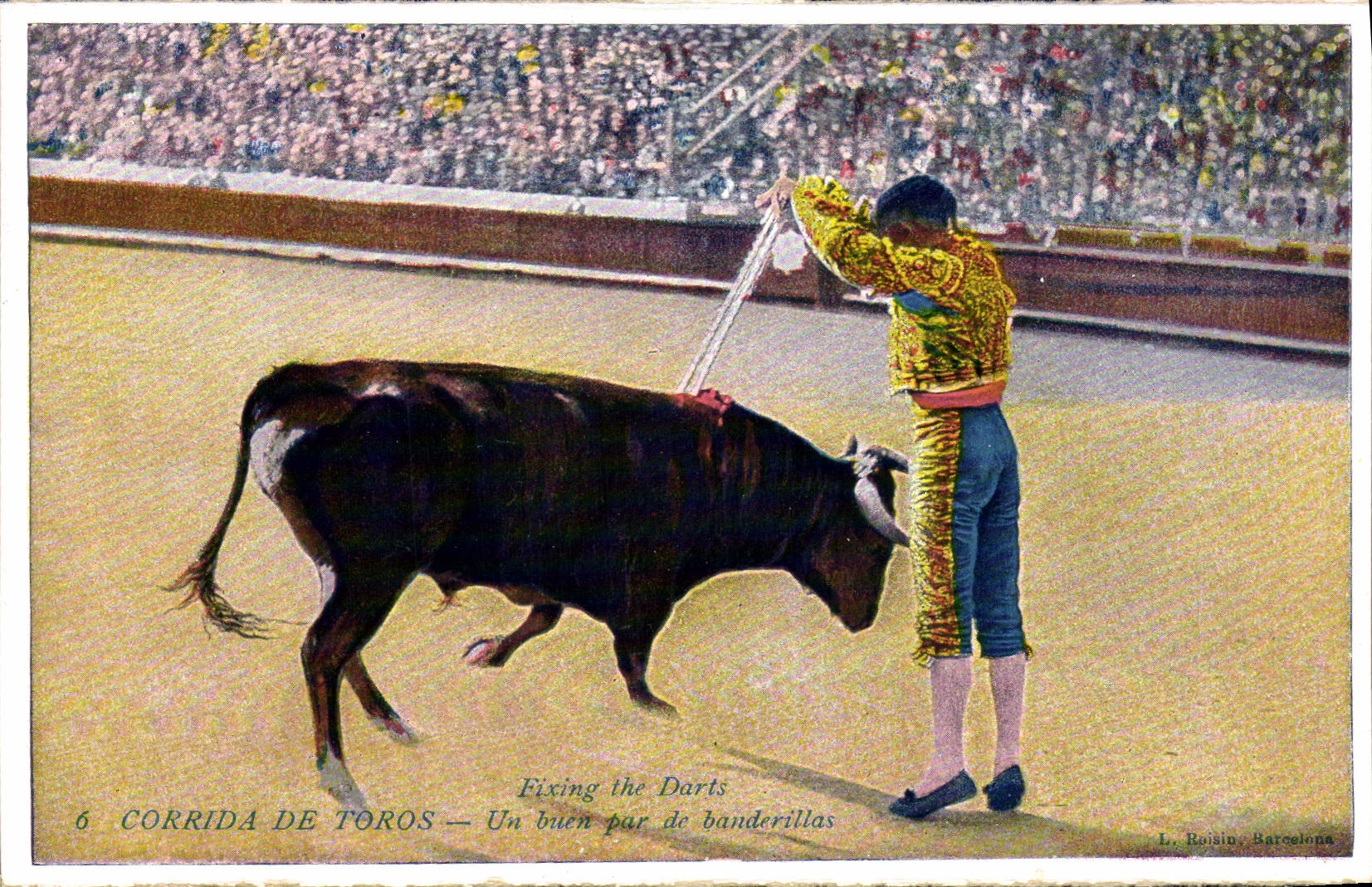Vintage Postcard Bullfight Bullfight Bullfight of Toros a buen by banderillas