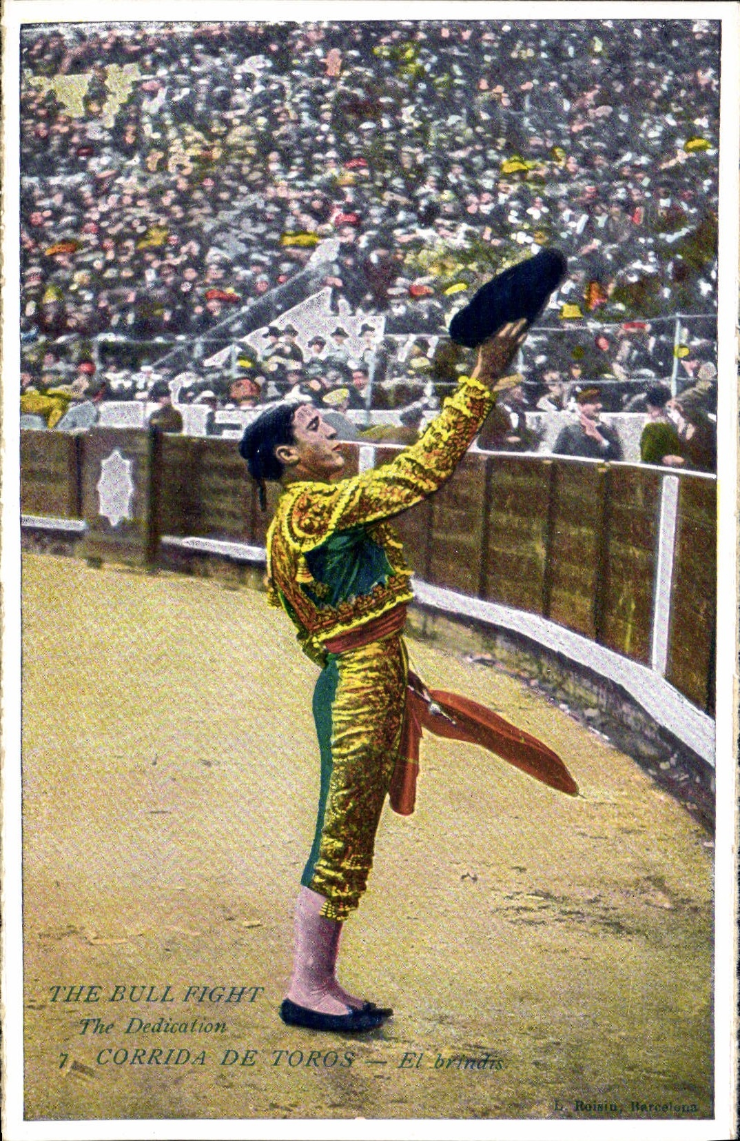 Vintage Postcard Bullfight Bullfight Bullfight of Toros El brindis