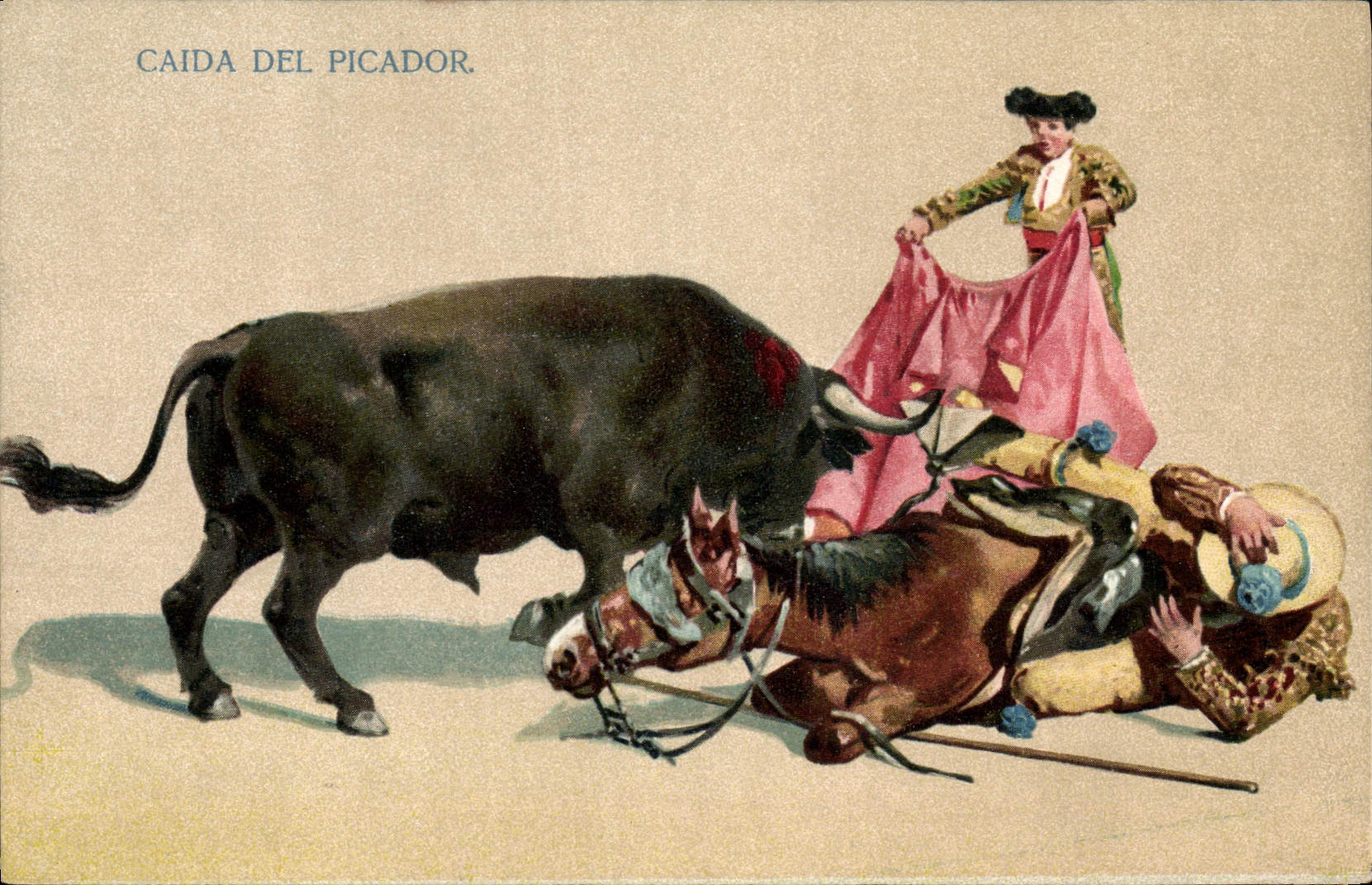 CPA Corrida Course de taureaux Caida del Picador