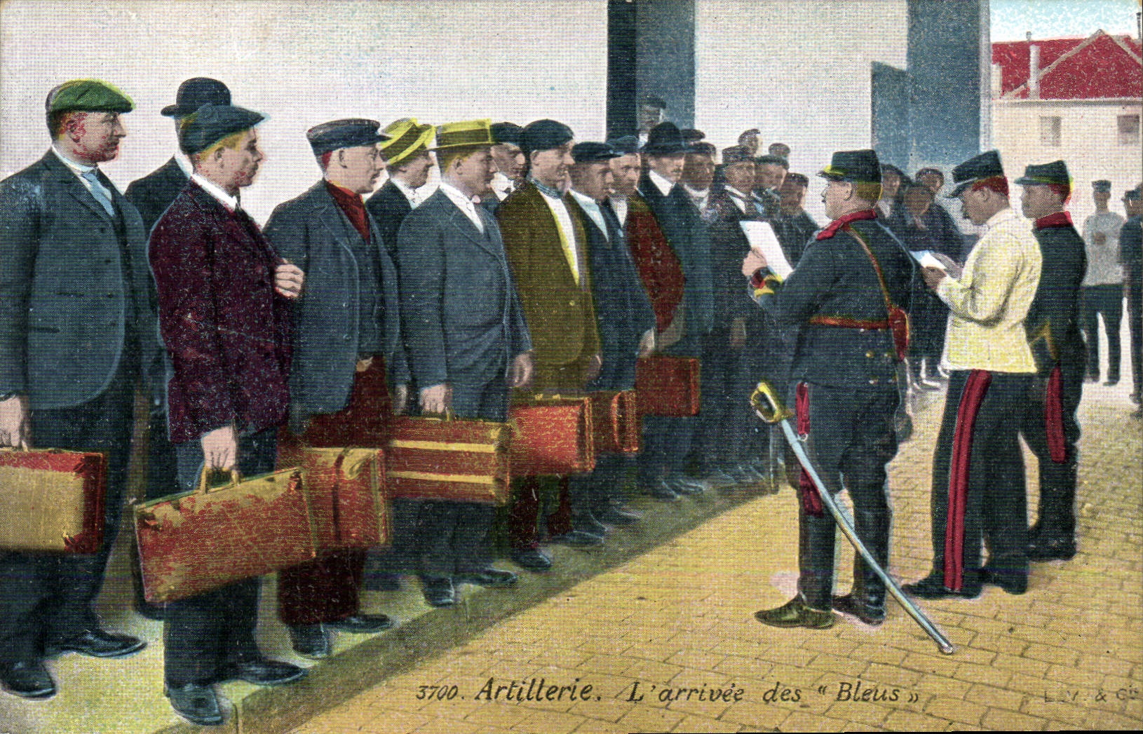 CPA Militaria Artillerie L'arrivee des Bleuets 