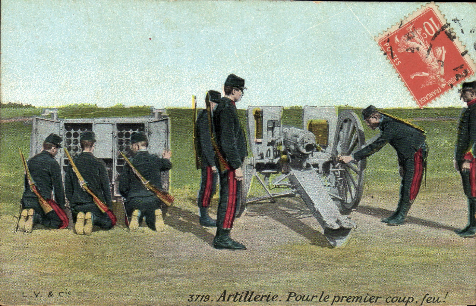 CPA Militaria Artillerie Pour le premier coup de feu !