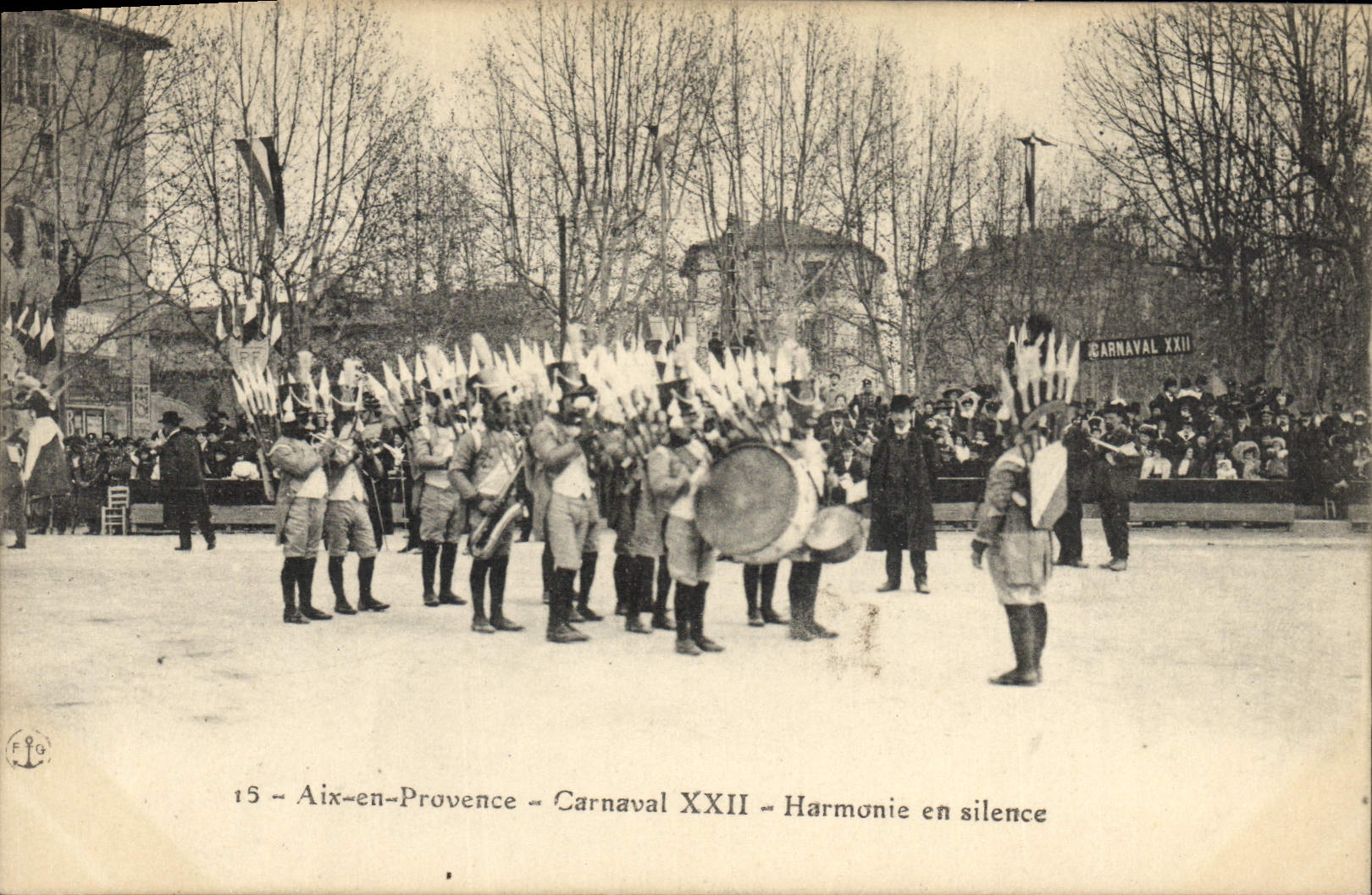 Vintage Postcard Carnaval XXII Aix in Provence Harmonizes in silence