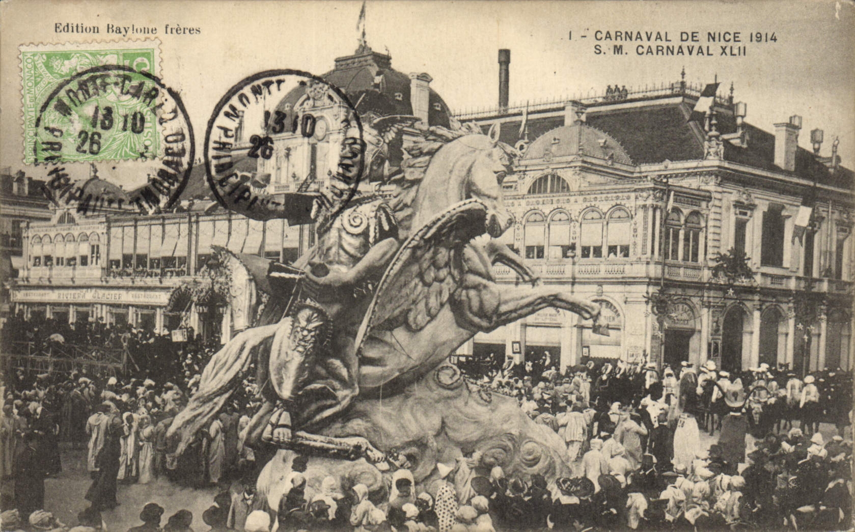 Vintage Postcard Carnival of Nice 1914