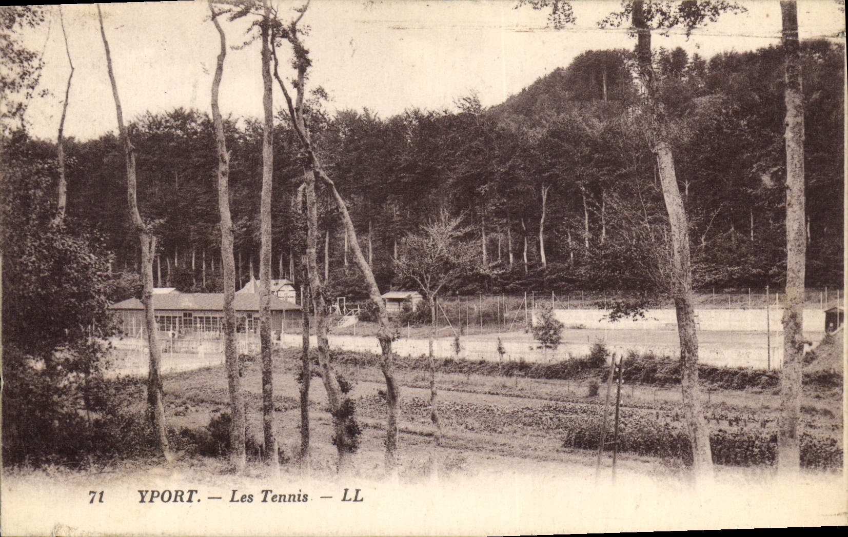 Vintage Postcard Yport Tennis