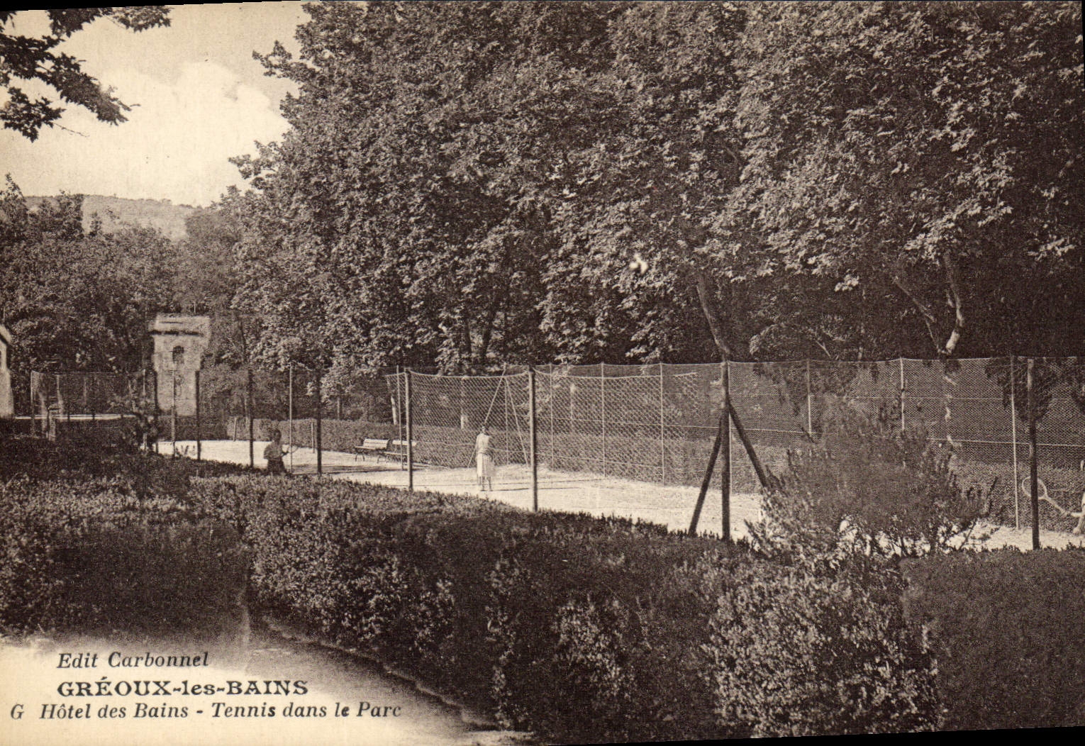 CPA Tennis dans le parc Hotel des Bains Greoux les Bains