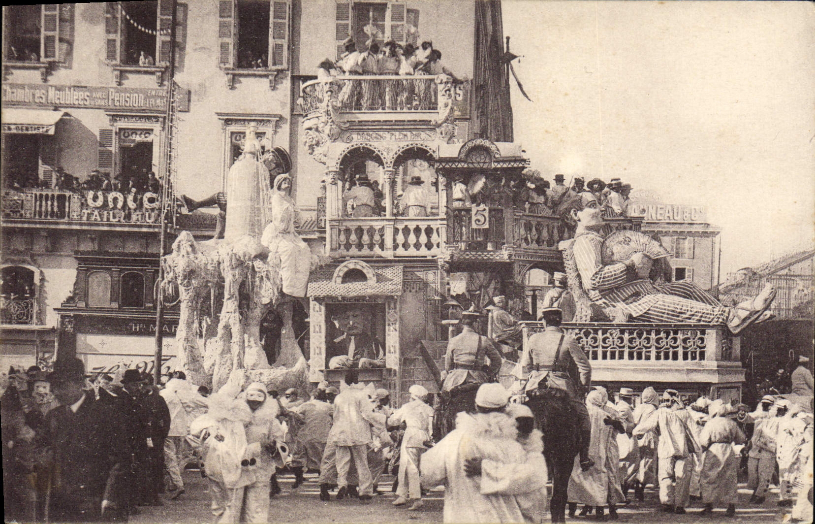 Postal Fantasia Pierrot Pierrots Carnaval