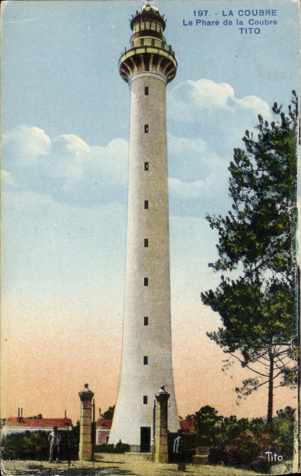 Vintage Postcard Headlight of Coubre Coubre