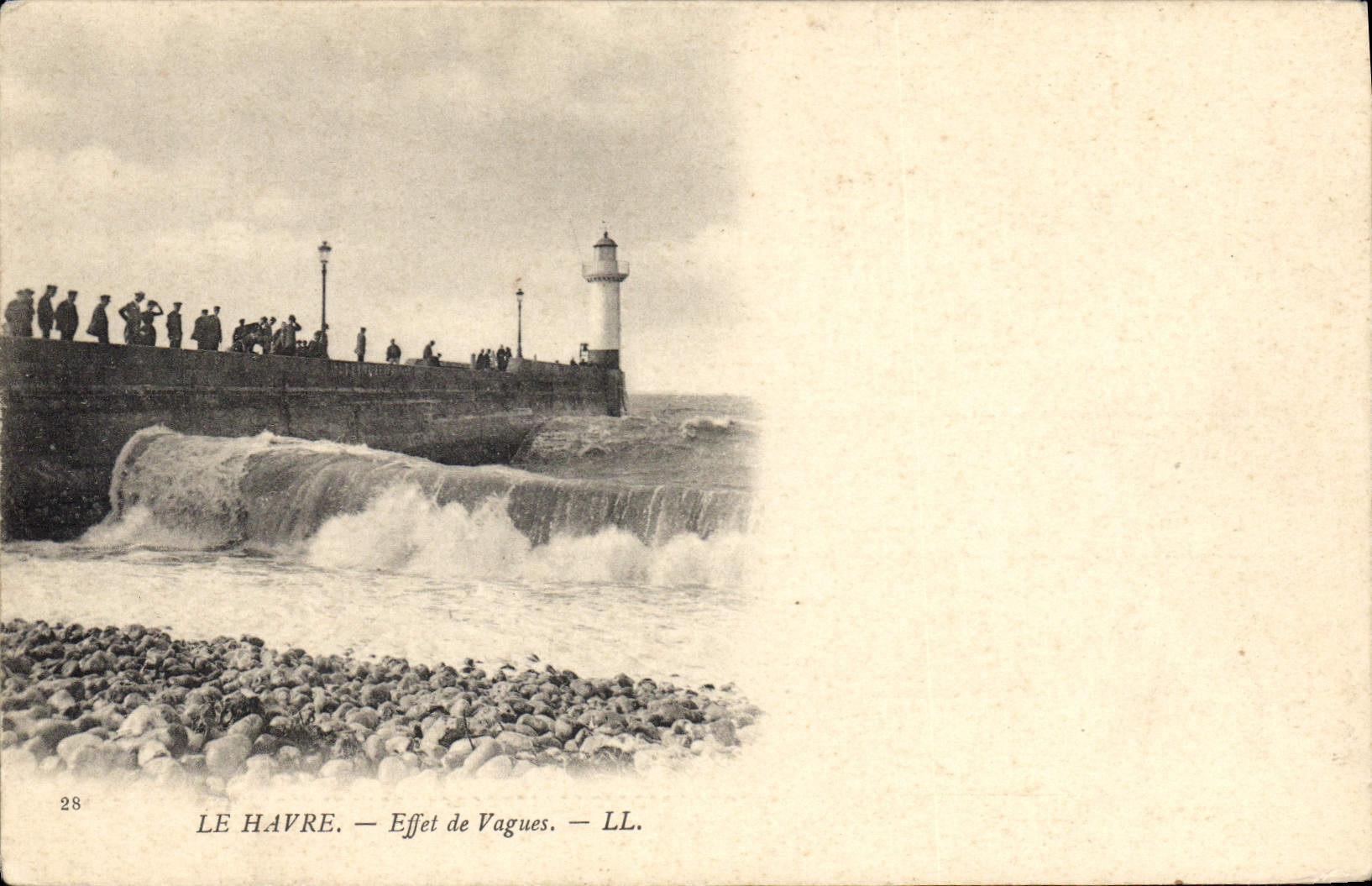 CPA Phare Le Havre Effet de vagues