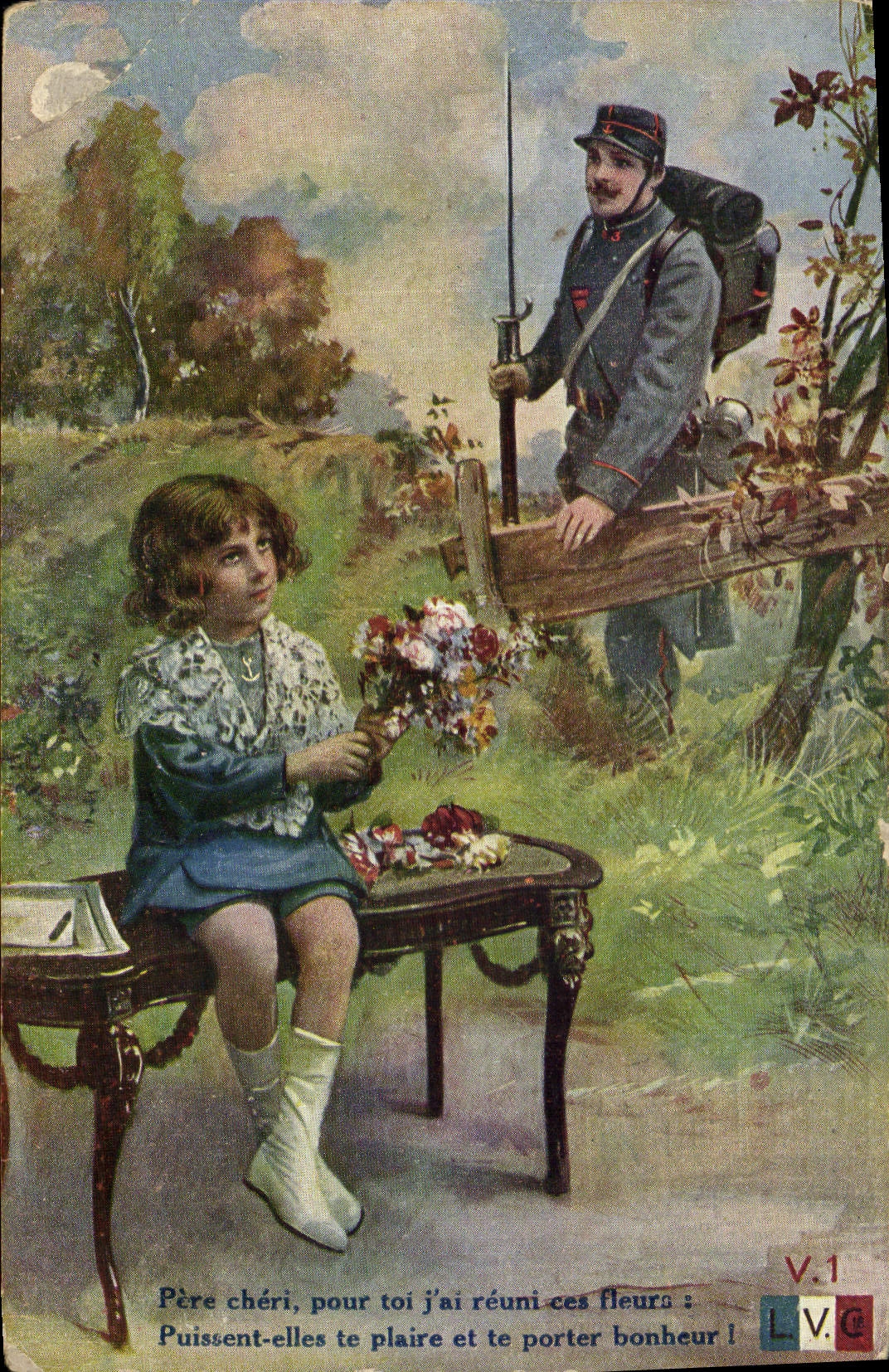 CPA Militaria Enfant Soldat