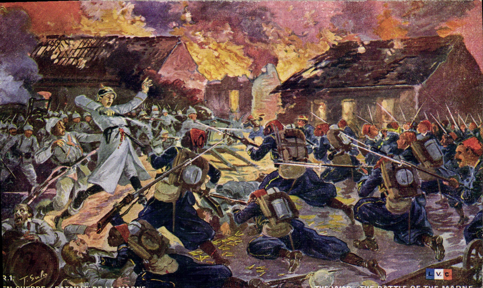 CPA Militaria Bataille de la Marne Les Turcos a Germigny L'Eveque 