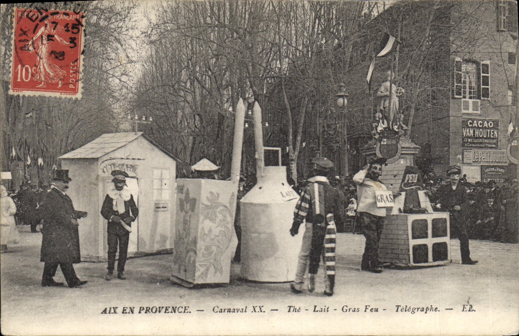 CPA Carnaval XX Aix en Provence The laitGros feu Telegraphe