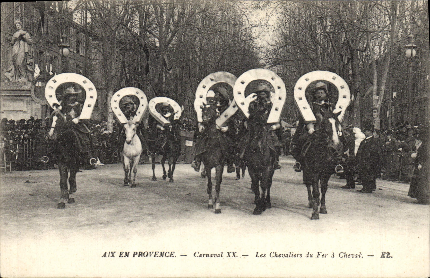 Vintage Postcard Carnaval XX Aix in Provence the knights of the Horseshoe