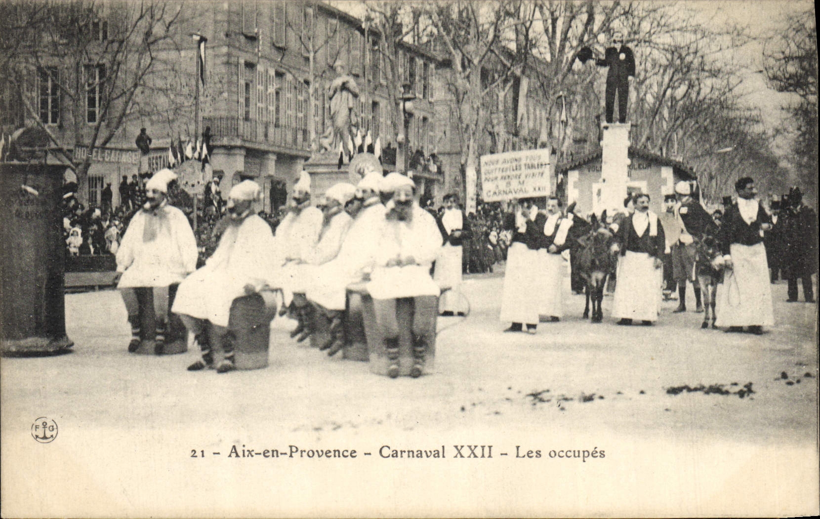 Vintage Postcard Carnaval XXII occupy Them Aix in Provence