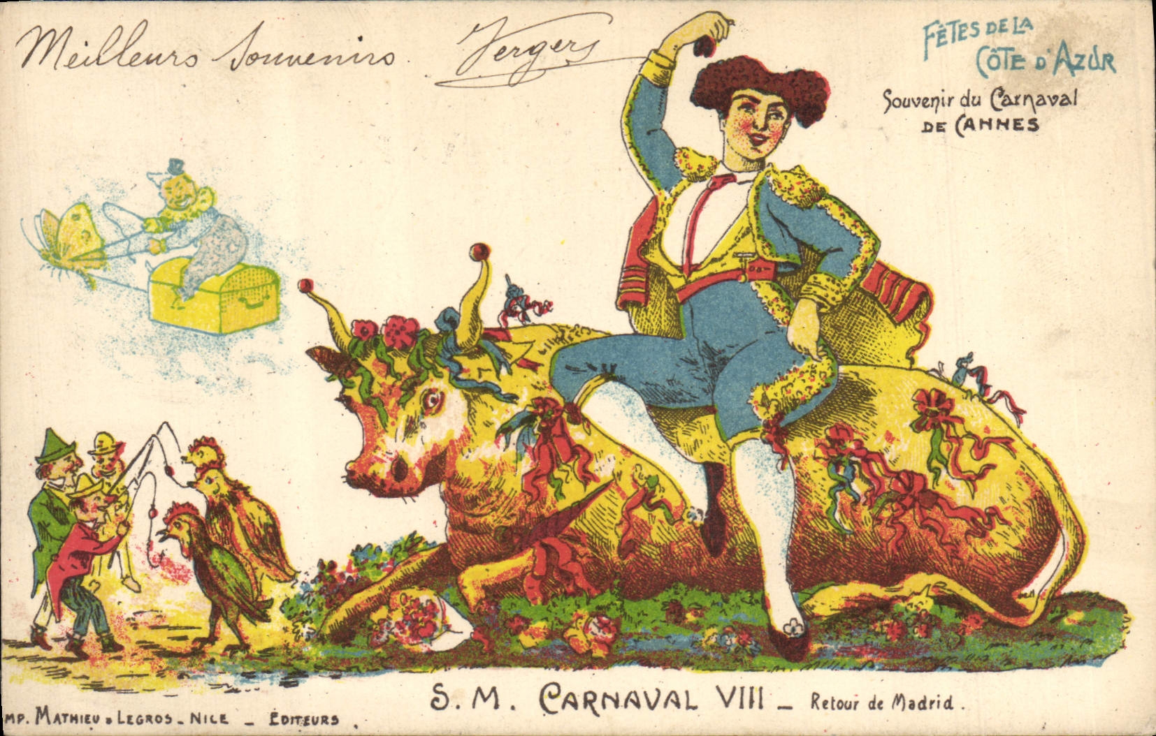 CPA Carnaval VIII Retour de Madrid Cabbes Boeuf