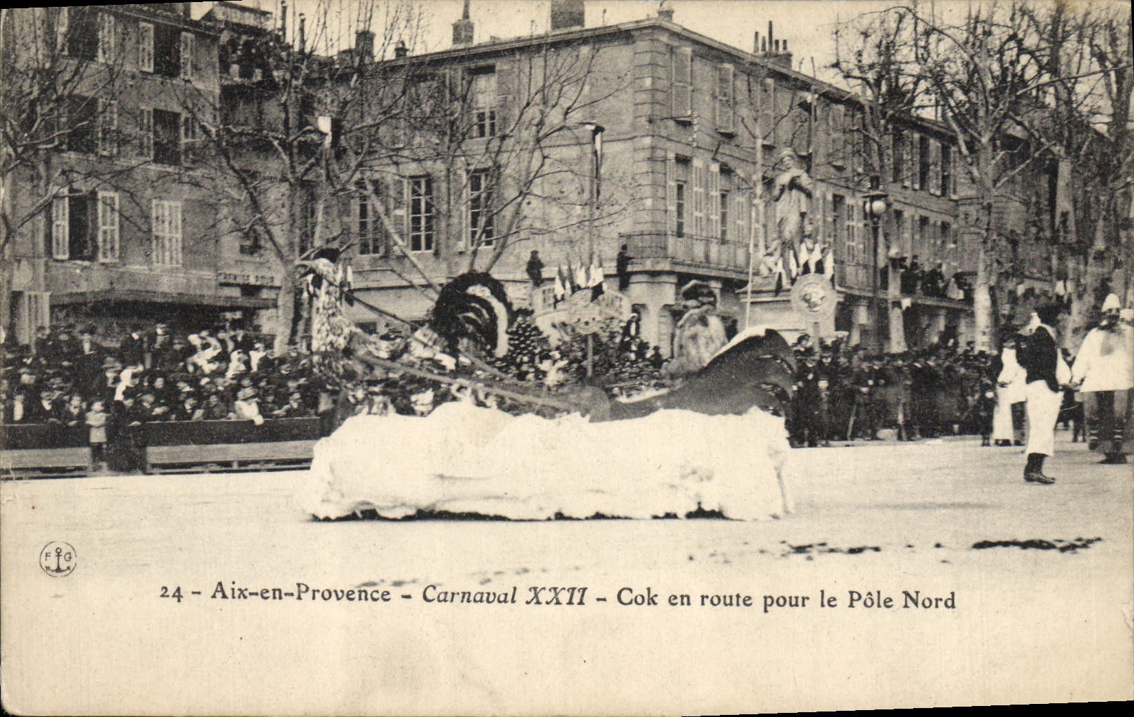 Postal Carnaval XXII Cok en marcha para el Polo Norte Aix en Provence