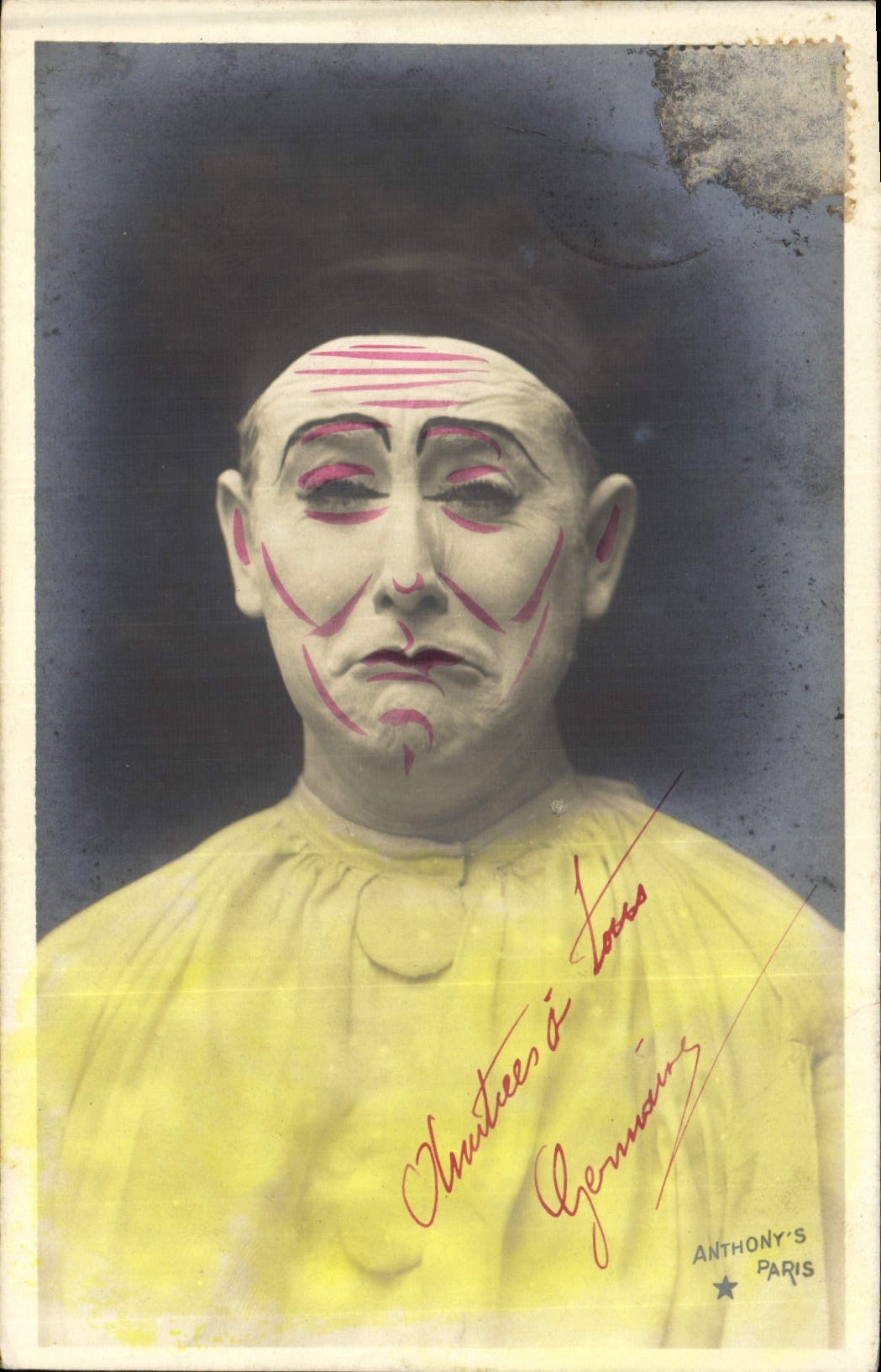 Vintage Postcard Pierrot Pierrots