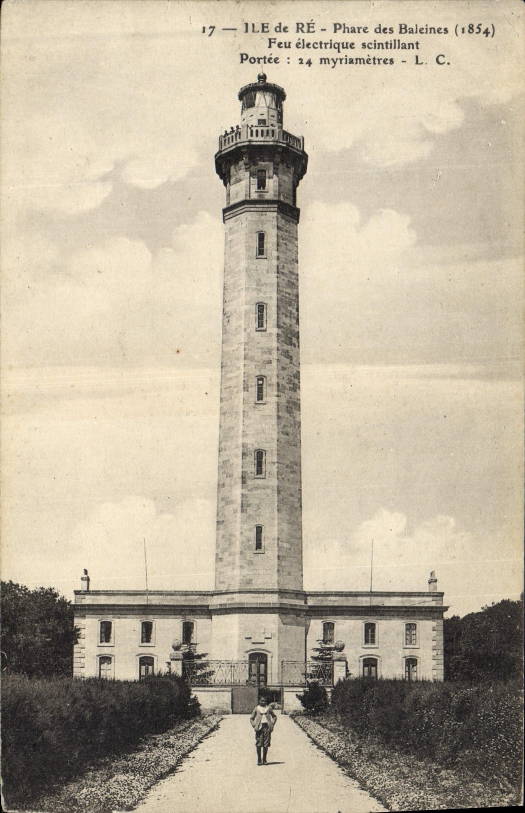 Vintage Postcard scintillating Headlight of the whales electric Ile de Ré Fire