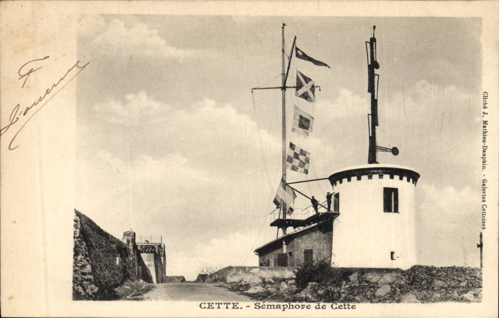 Vintage Postcard Headlight This Semaphore of This