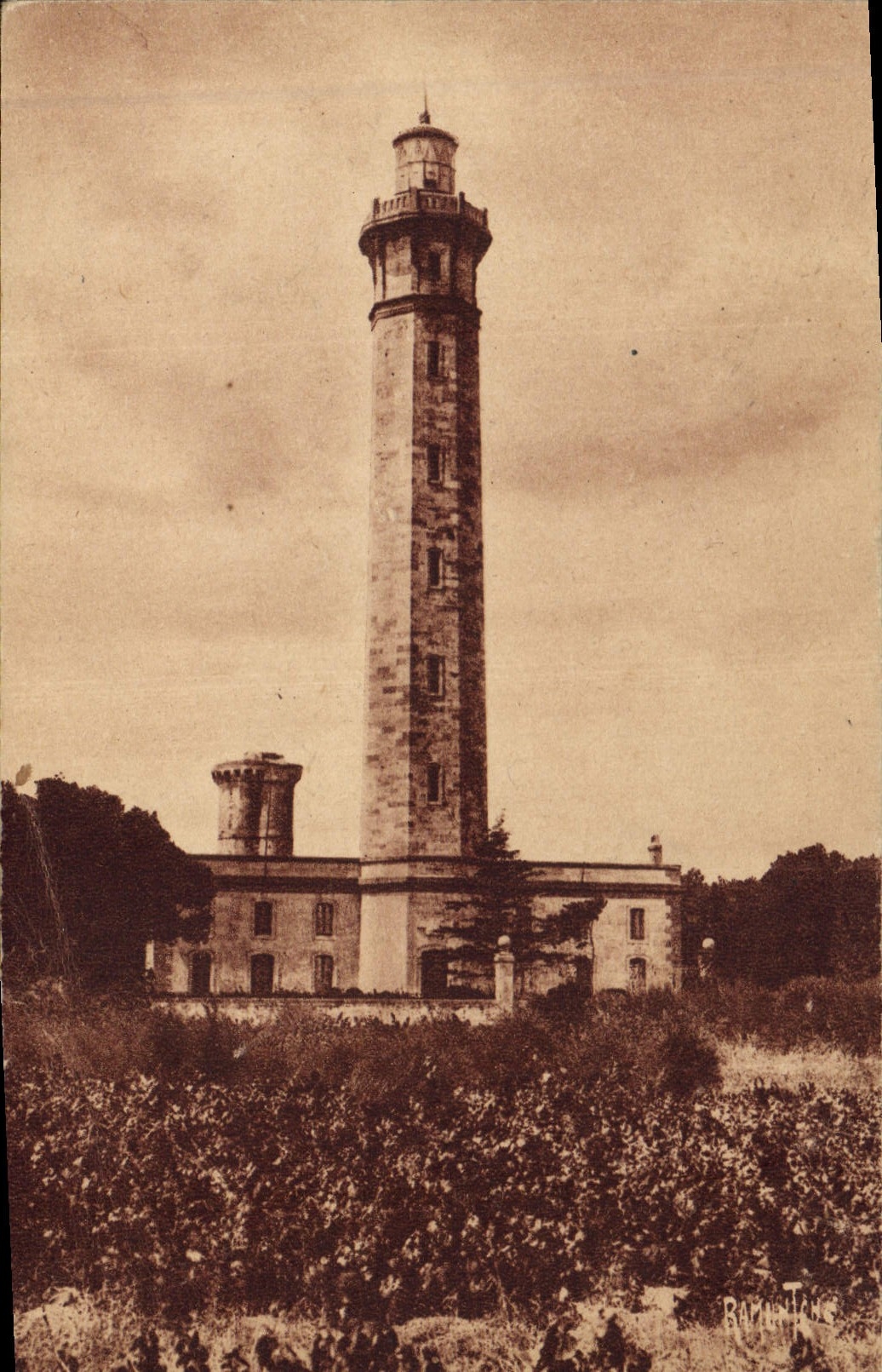 Vintage Postcard Headlight Ile de Ré Headlight of the whales