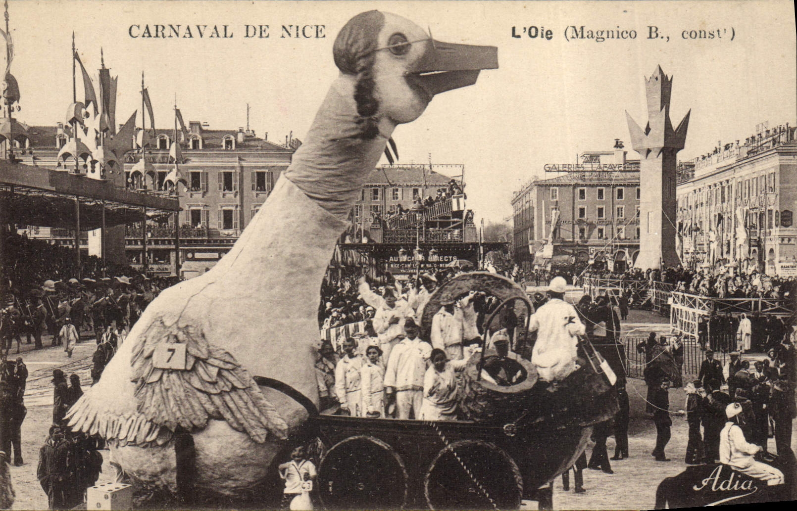 Vintage Postcard Carnival of Nice the goose