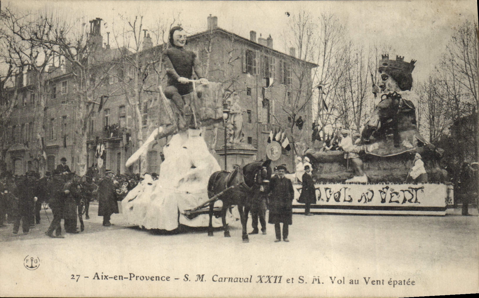 Vintage Postcard Carnival XXII and SM Flight with the Wind epatee Aix in Provence