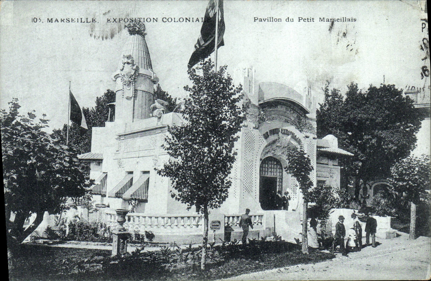 CPA Journaux Journal Marseille Exposition Coloniale Pavillon du Petit Marseillais