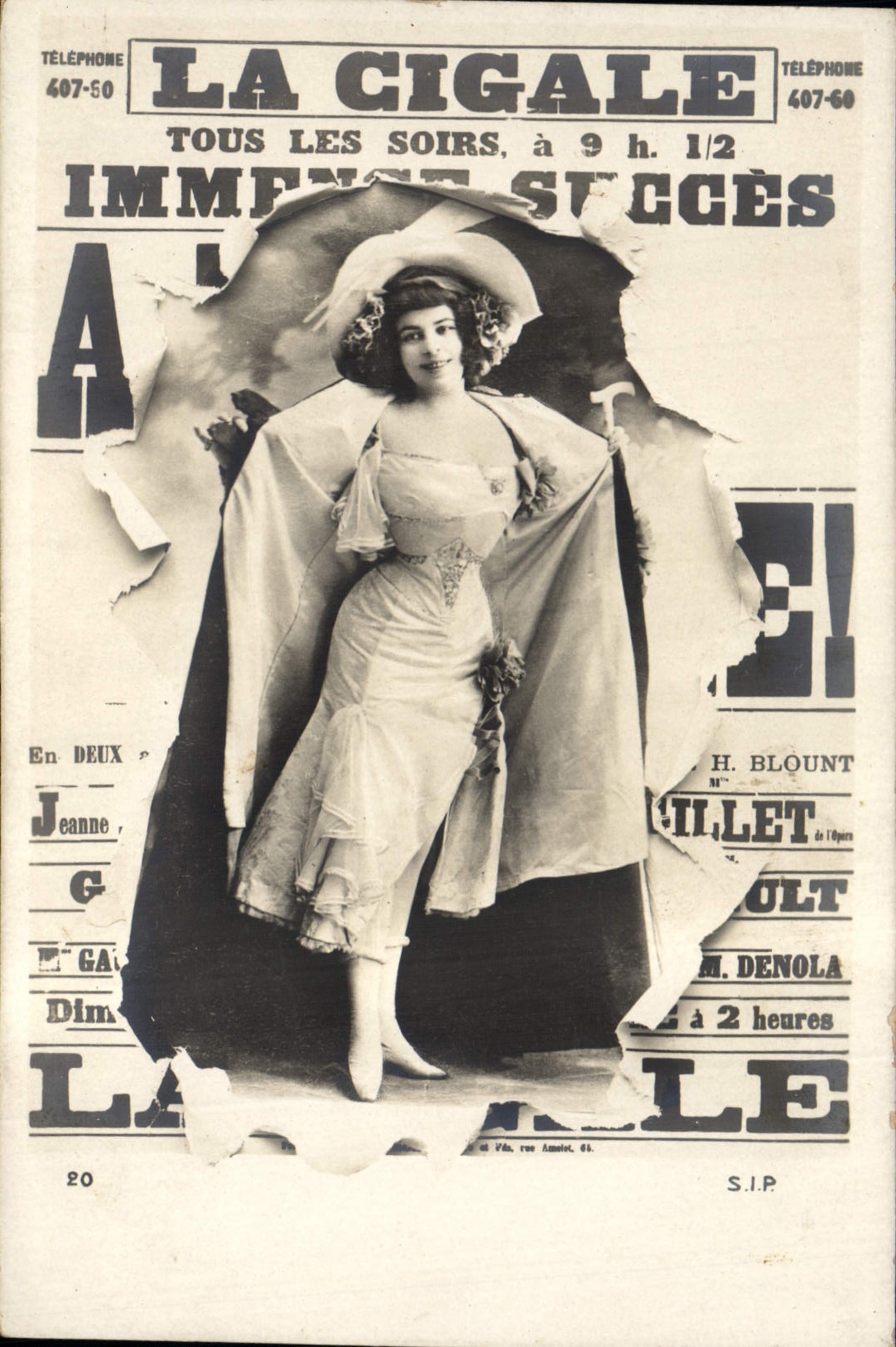 Vintage Postcard Fantasy Newspapers Newspaper the Cicada Theater