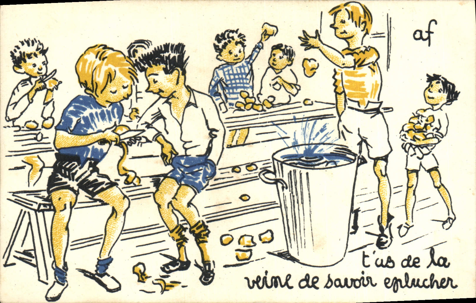 Vintage Postcard Camp-site Colonies Children