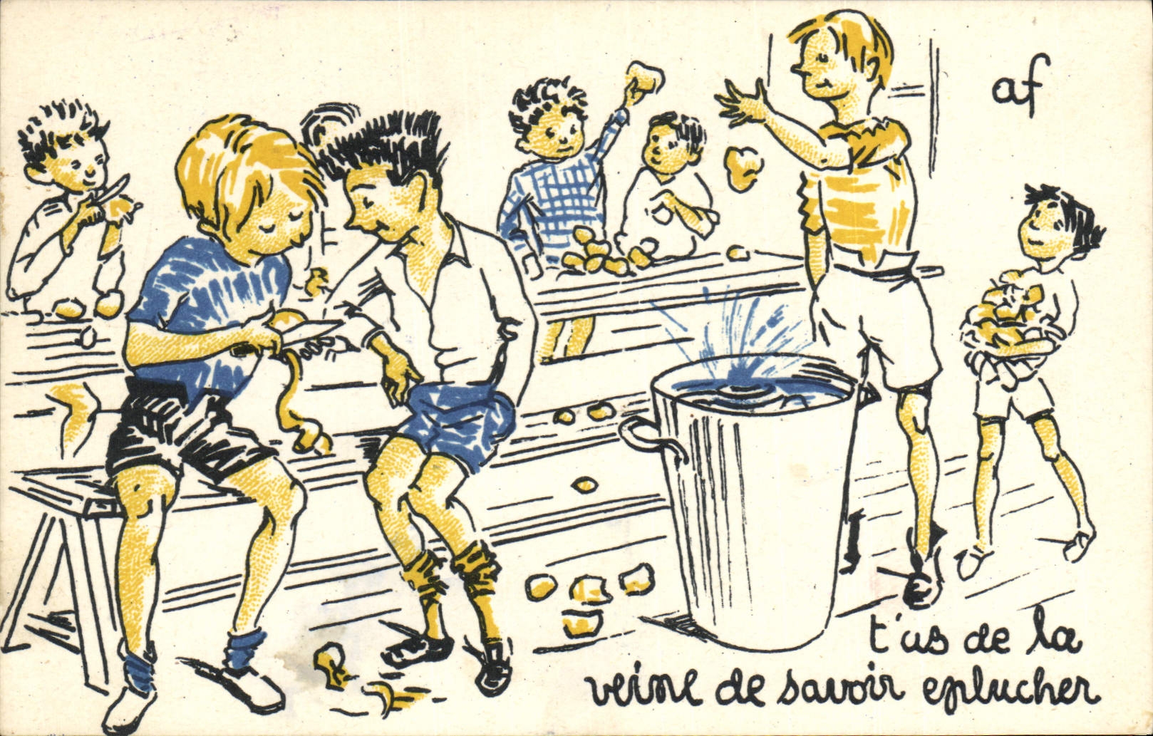 Vintage Postcard Children You ace of the vein to know to peel Colonies